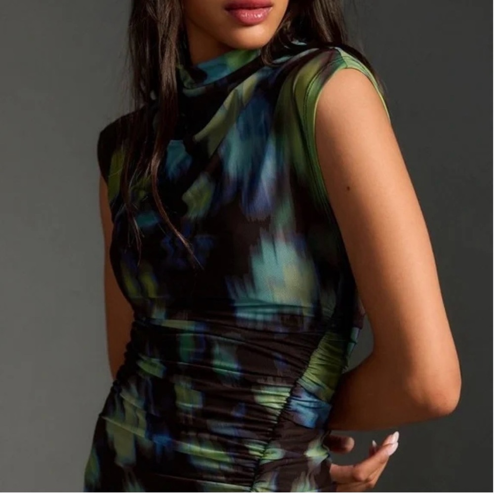 Anthropologie Elegant Multicolor Sleeveless Dress - Picture 2 of 4